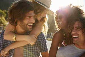 Double Date Ideas, two couples smiling at each other