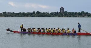 Things to do - A Dragon Boat sails Sloan's Lake